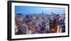 Panorama of New York City in Midtown Manhattan. Low Color Saturation-Sean Pavone-Framed Photographic Print