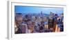 Panorama of New York City in Midtown Manhattan. Low Color Saturation-Sean Pavone-Framed Photographic Print
