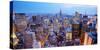 Panorama of New York City in Midtown Manhattan. Low Color Saturation-Sean Pavone-Stretched Canvas