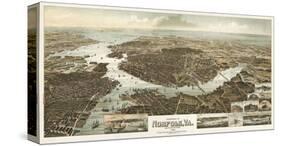 Panorama of Norfolk, Virginia, and Surroundings, 1892-Wellge-Stretched Canvas