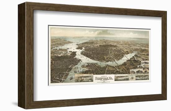 Panorama of Norfolk, Virginia, and Surroundings, 1892-Wellge-Framed Art Print