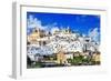 Panorama of Ostuni Beautiful White Town in Puglia, Italy-Maugli-l-Framed Photographic Print