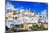 Panorama of Ostuni Beautiful White Town in Puglia, Italy-Maugli-l-Mounted Photographic Print
