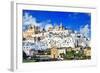 Panorama of Ostuni Beautiful White Town in Puglia, Italy-Maugli-l-Framed Photographic Print