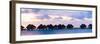 Panorama of over the Water Bungalows at Sunset-BlueOrange Studio-Framed Photographic Print