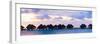 Panorama of over the Water Bungalows at Sunset-BlueOrange Studio-Framed Photographic Print