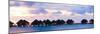 Panorama of over the Water Bungalows at Sunset-BlueOrange Studio-Mounted Photographic Print