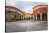 Panorama of Palazzo Della Ragione and Piazza Dei Mercanti in the Morning, Milan, Italy-anshar-Stretched Canvas