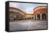 Panorama of Palazzo Della Ragione and Piazza Dei Mercanti in the Morning, Milan, Italy-anshar-Framed Stretched Canvas