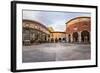 Panorama of Palazzo Della Ragione and Piazza Dei Mercanti in the Morning, Milan, Italy-anshar-Framed Photographic Print