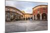 Panorama of Palazzo Della Ragione and Piazza Dei Mercanti in the Morning, Milan, Italy-anshar-Mounted Photographic Print