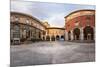 Panorama of Palazzo Della Ragione and Piazza Dei Mercanti in the Morning, Milan, Italy-anshar-Mounted Photographic Print