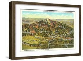 Panorama of Pike's Peak Region, Colorado-null-Framed Art Print