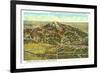 Panorama of Pike's Peak Region, Colorado-null-Framed Art Print