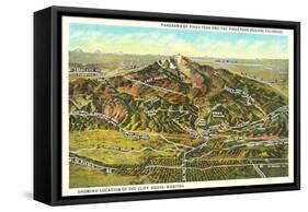 Panorama of Pike's Peak Region, Colorado-null-Framed Stretched Canvas