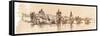 Panorama of Prague. View of Charles Bridge and the Vltava River Embankment. Vector Drawing--Vladimir--Framed Stretched Canvas