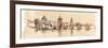 Panorama of Prague. View of Charles Bridge and the Vltava River Embankment. Vector Drawing--Vladimir--Framed Art Print