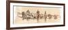 Panorama of Prague. View of Charles Bridge and the Vltava River Embankment. Vector Drawing--Vladimir--Framed Art Print