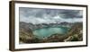 Panorama of Quilotoa, a water-filled caldera and the most western volcano in the Ecuadorian Andes, -Alexandre Rotenberg-Framed Photographic Print