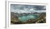 Panorama of Quilotoa, a water-filled caldera and the most western volcano in the Ecuadorian Andes, -Alexandre Rotenberg-Framed Photographic Print