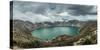 Panorama of Quilotoa, a water-filled caldera and the most western volcano in the Ecuadorian Andes, -Alexandre Rotenberg-Stretched Canvas