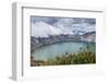 Panorama of Quilotoa, a water-filled caldera and the most western volcano in the Ecuadorian Andes, -Alexandre Rotenberg-Framed Photographic Print