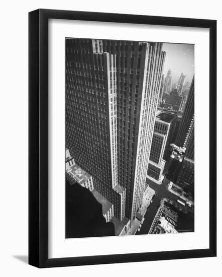 Panorama of RCA Building at Rockefeller Center Between 49th and 50Th, on the Avenue of the Americas-Andreas Feininger-Framed Photographic Print