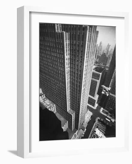 Panorama of RCA Building at Rockefeller Center Between 49th and 50Th, on the Avenue of the Americas-Andreas Feininger-Framed Photographic Print