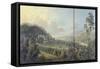 Panorama of Rheola (W/C on Card)-Thomas Hornor-Framed Stretched Canvas