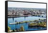 Panorama of Riga City. Latvia-amok-Framed Stretched Canvas