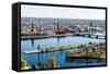 Panorama of Riga City. Latvia-amok-Framed Stretched Canvas