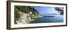 Panorama of Rocky Coast and Harbour, Trsteno, Dubrovnik, Croatia, Europe-John Miller-Framed Photographic Print