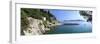 Panorama of Rocky Coast and Harbour, Trsteno, Dubrovnik, Croatia, Europe-John Miller-Framed Photographic Print