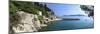 Panorama of Rocky Coast and Harbour, Trsteno, Dubrovnik, Croatia, Europe-John Miller-Mounted Photographic Print