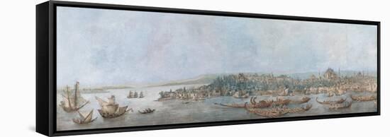 Panorama of Sarayburnu, Late 18th Cent.-Louis-François Cassas-Framed Stretched Canvas