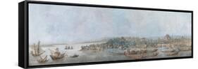 Panorama of Sarayburnu, Late 18th Cent.-Louis-François Cassas-Framed Stretched Canvas