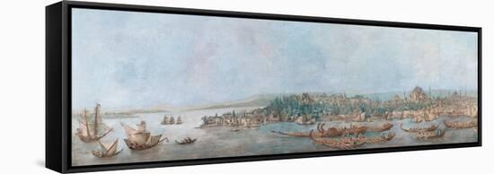 Panorama of Sarayburnu-Louis-Francois Cassas-Framed Stretched Canvas