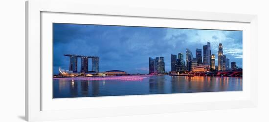 Panorama of Singapore Skyline and River-null-Framed Art Print