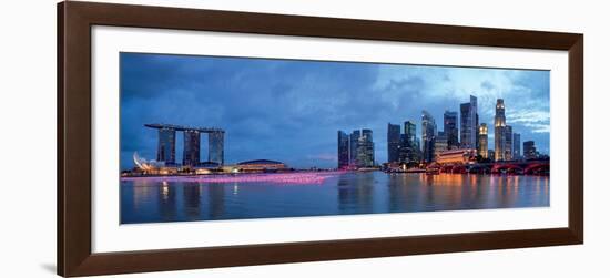 Panorama of Singapore Skyline and River-null-Framed Art Print