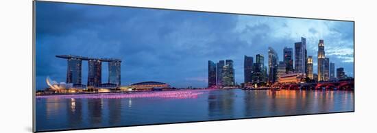 Panorama of Singapore Skyline and River-null-Mounted Art Print