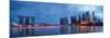 Panorama of Singapore Skyline and River-null-Mounted Art Print