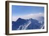 Panorama of Snowy Mountains in Early Morning Fog-BSANI-Framed Photographic Print