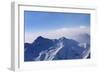 Panorama of Snowy Mountains in Early Morning Fog-BSANI-Framed Photographic Print