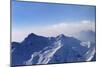 Panorama of Snowy Mountains in Early Morning Fog-BSANI-Mounted Photographic Print