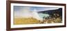 Panorama of Sulphur Worker Appearing Out of Toxic Fumes at Kawah Ijen Volcano, East Java, Indonesia-Matthew Williams-Ellis-Framed Photographic Print