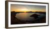 Panorama of sunrise at Crater Lake, Oregon,  United States of America, North America-Tyler Lillico-Framed Photographic Print