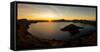 Panorama of sunrise at Crater Lake, Oregon,  United States of America, North America-Tyler Lillico-Framed Stretched Canvas