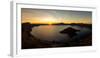 Panorama of sunrise at Crater Lake, Oregon,  United States of America, North America-Tyler Lillico-Framed Premium Photographic Print