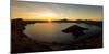 Panorama of sunrise at Crater Lake, Oregon,  United States of America, North America-Tyler Lillico-Mounted Premium Photographic Print