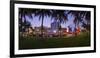 Panorama of the Art Deco Hotels at Ocean Drive, Dusk, Miami South Beach, Art Deco District, Florida-Axel Schmies-Framed Photographic Print